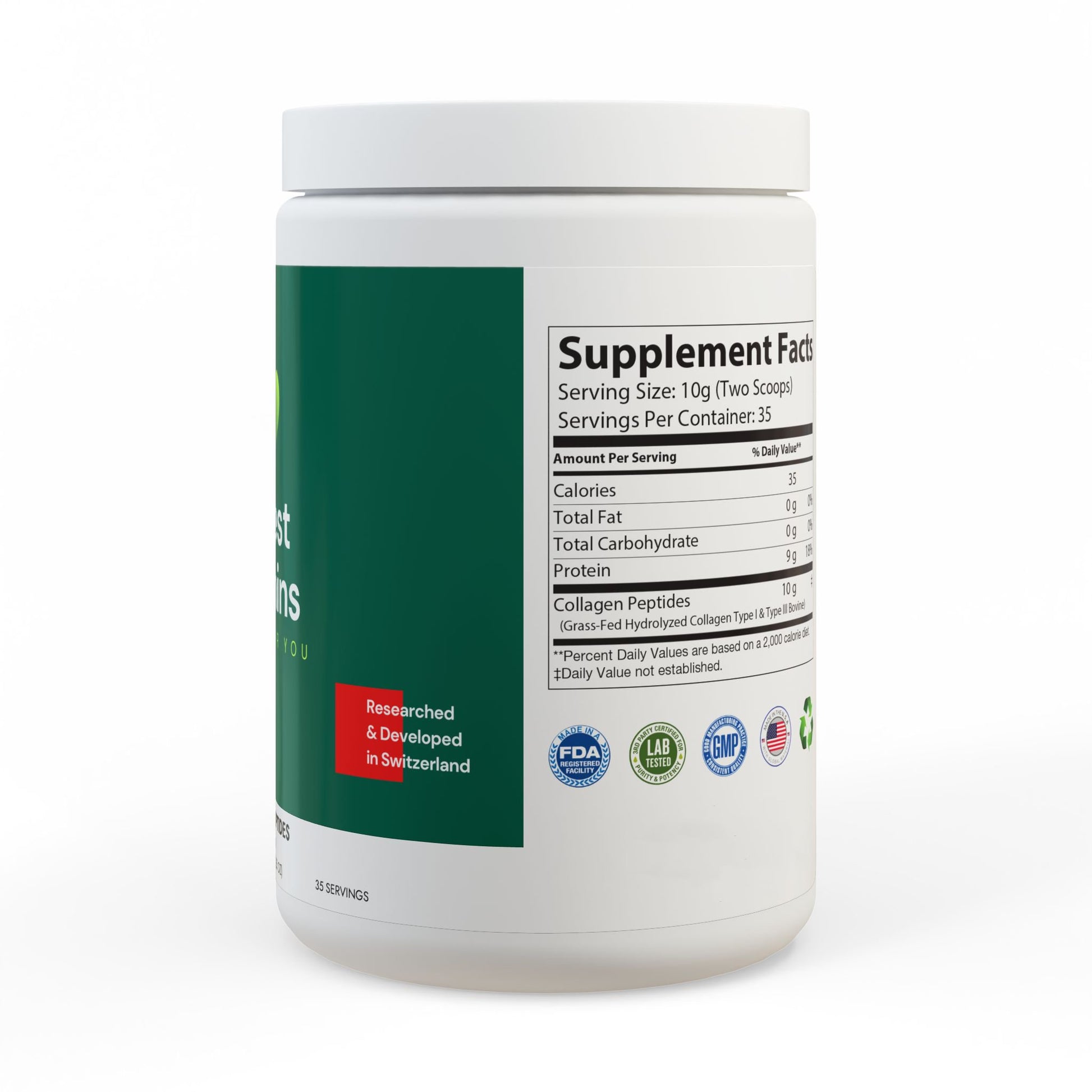 Honest Vitamins - Collagen Peptides Type I & III Supplement (350g, 12.3oz). - 2