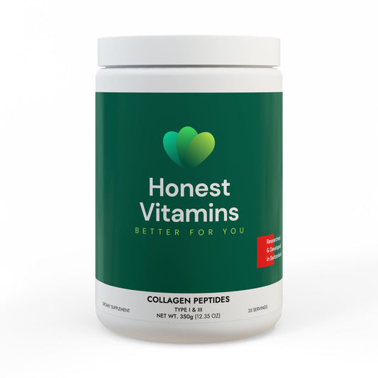 Honest Vitamins - Collagen Peptides Type I & III Supplement (350g, 12.3oz). - 1