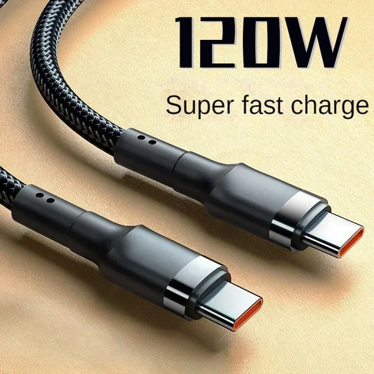 USB C TO USB C Cable 120W Fast Charger